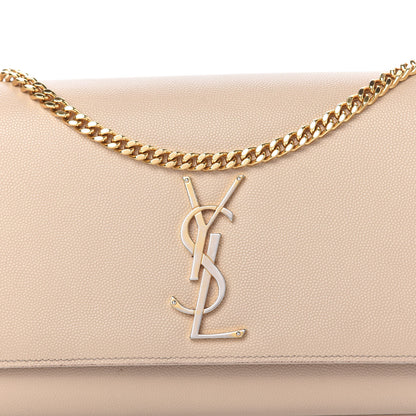 Saint Laurent Grain De Poudre Medium Classic Monogram Kate Satchel Marble Pink 9 of 11