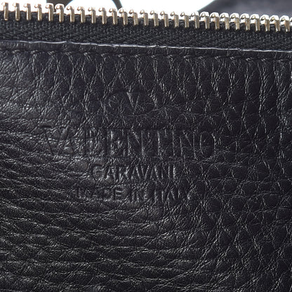 Valentino Garavani Pebbled Calfskin Large Rockstud Flip-Lock Messenger Bag Black 8 of 15