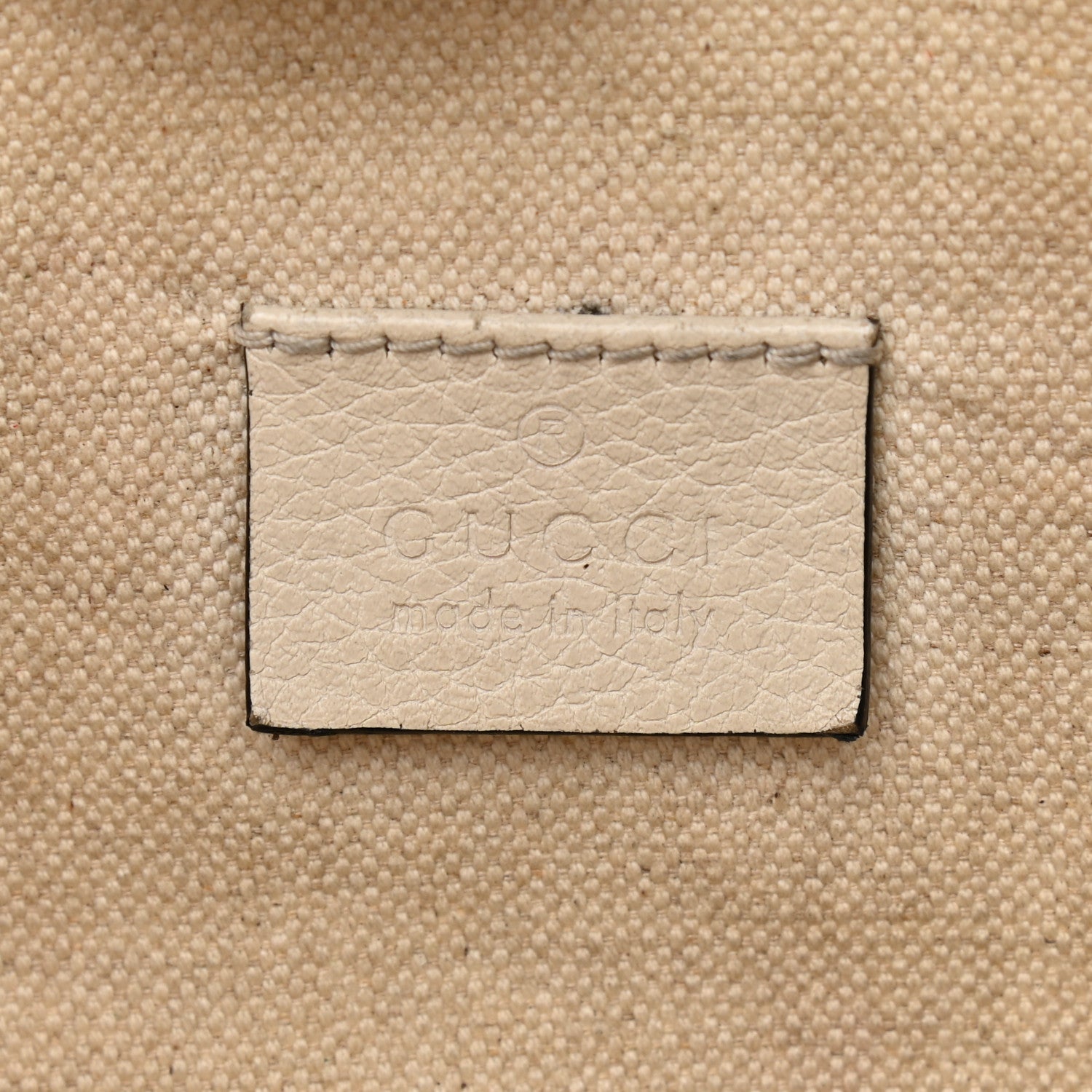 Gucci Grained Calfskin Logo Belt Bag White 6 of 14