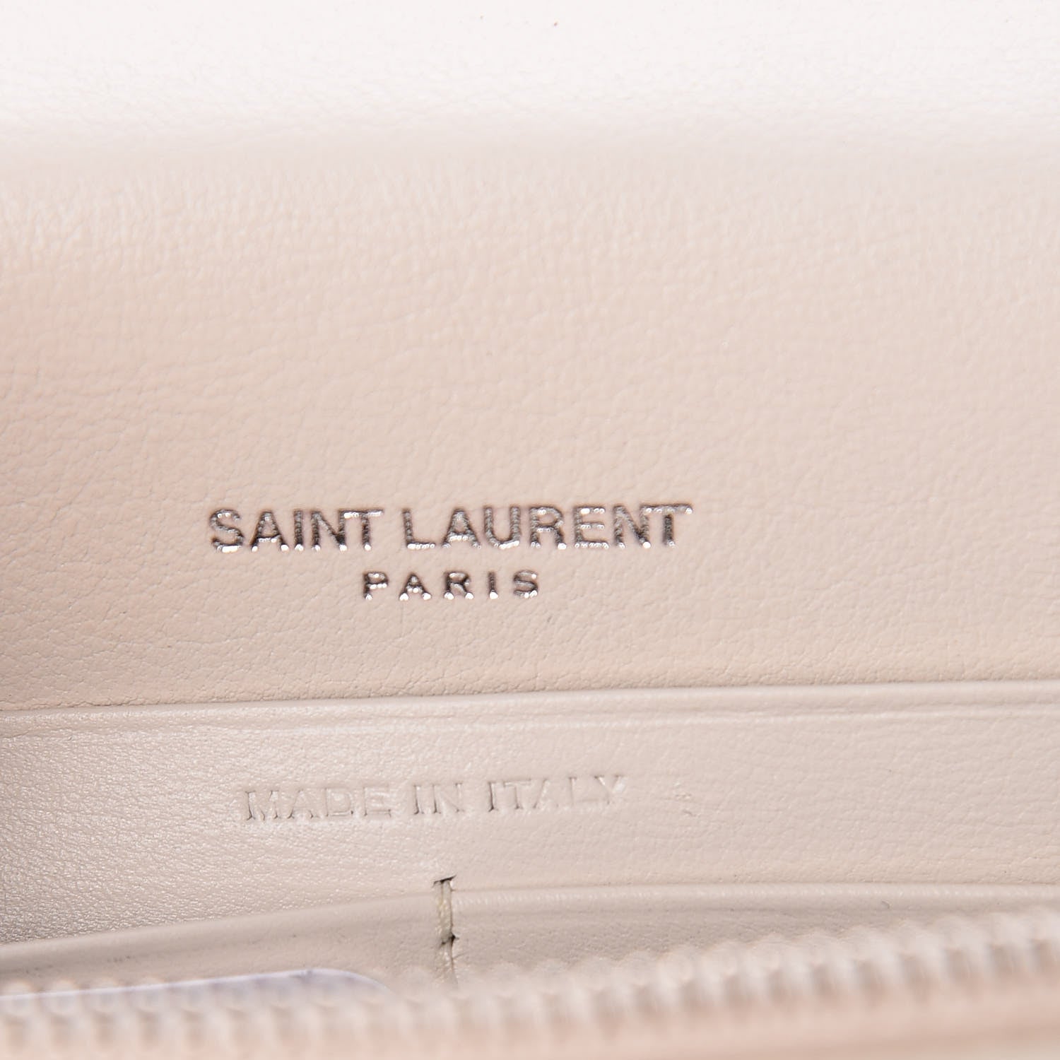 Saint Laurent Calfskin Bead Embellished Kate Monogram Tassel Chain Wallet White 6 of 9