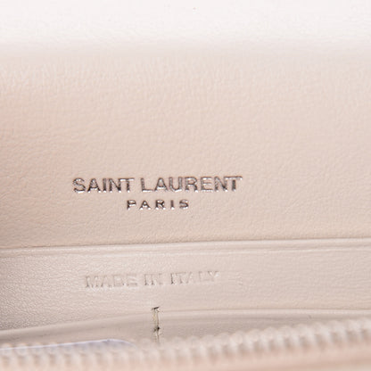 Saint Laurent Calfskin Bead Embellished Kate Monogram Tassel Chain Wallet White 6 of 9