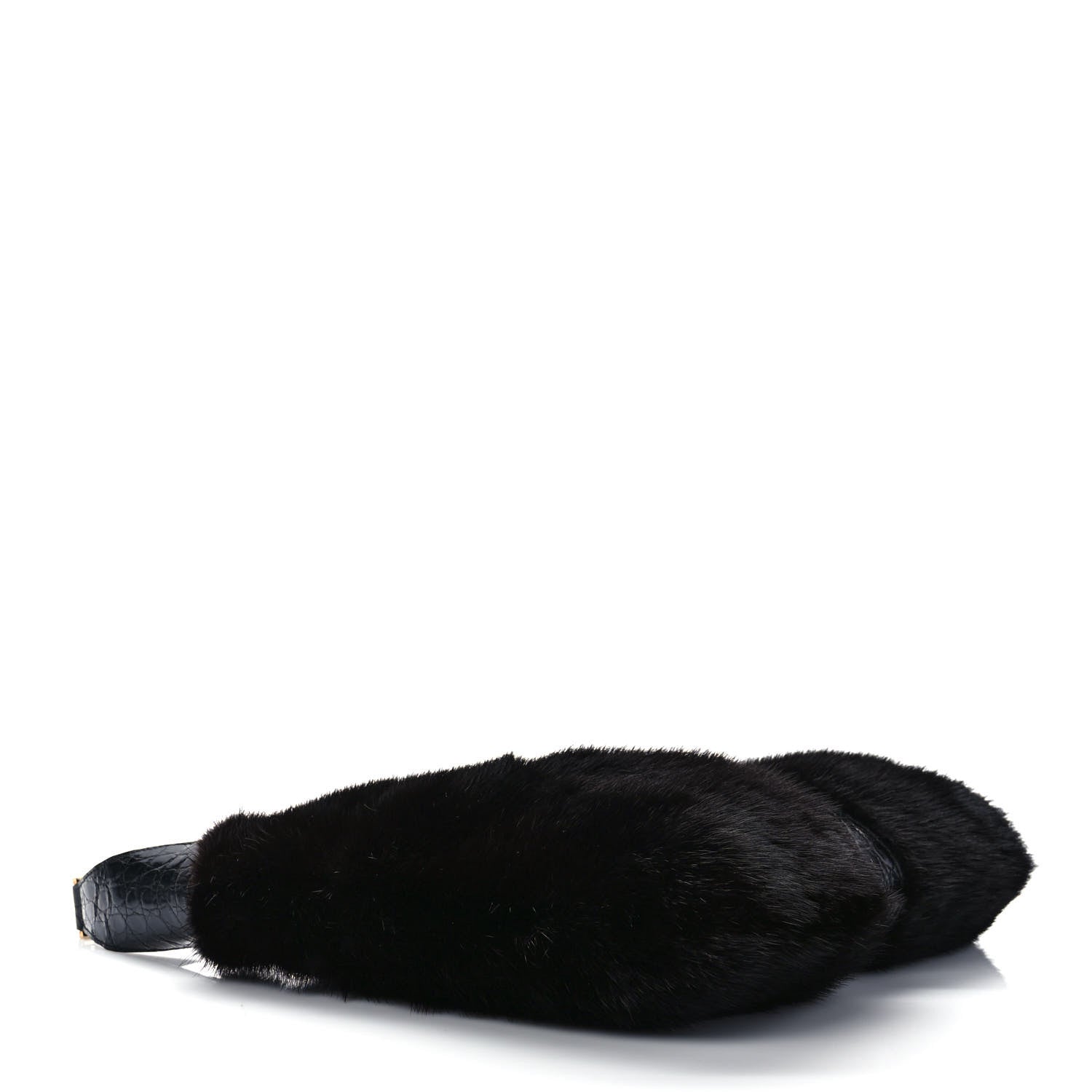 Gucci Mink Fur Crocodile Dionysus Hobo Black 4 of 9