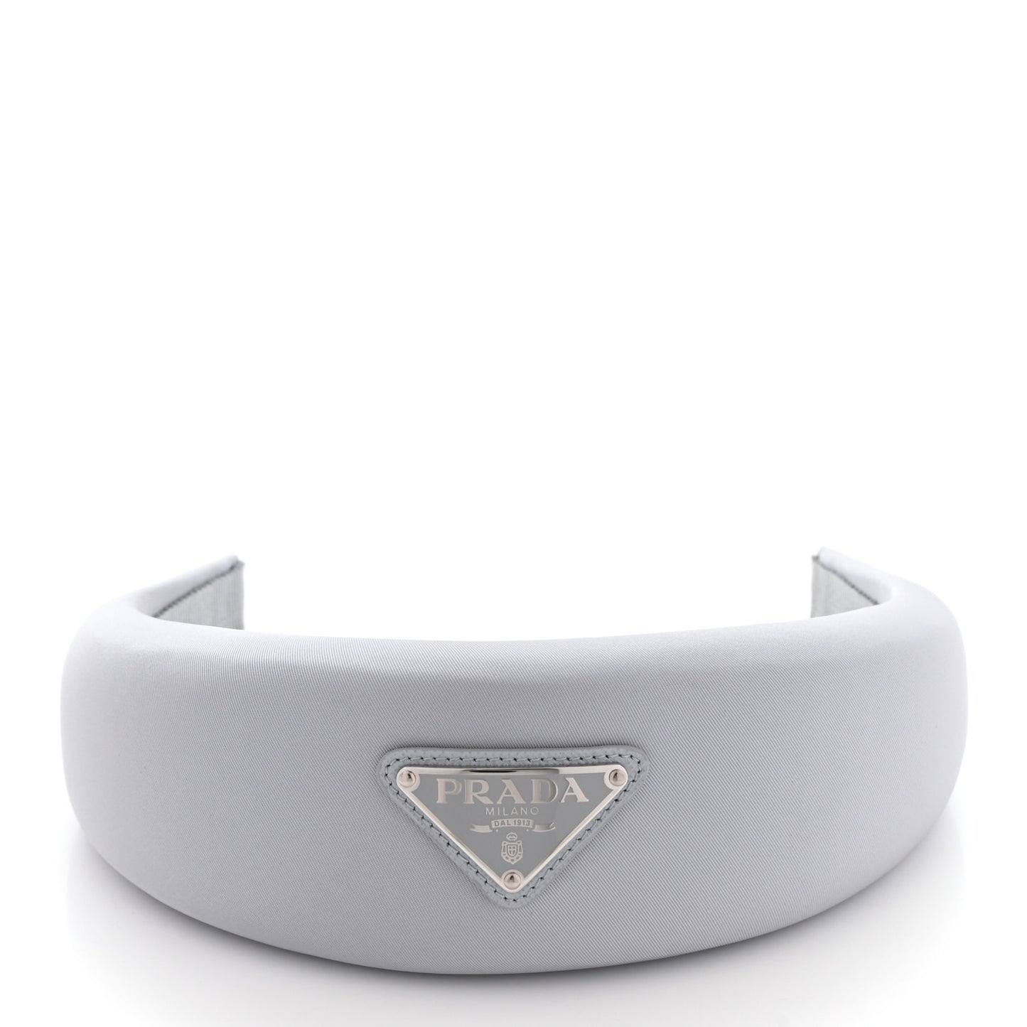 Re-Nylon Triangle Logo Headband Fiordaliso