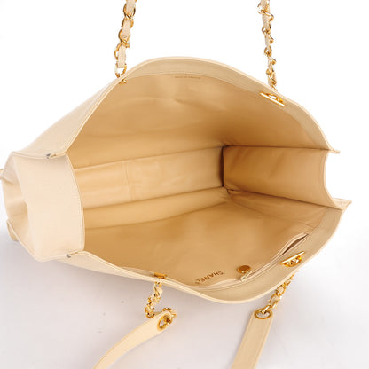 Chanel Caviar CC Shopper Tote Beige Clair 5 of 14
