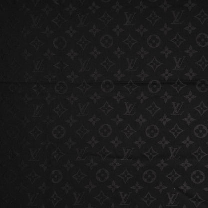 Louis Vuitton Silk Wool Monogram Shawl Black 1 of 5