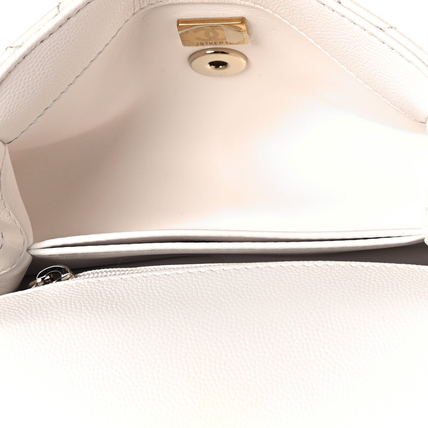 Chanel Caviar Quilted Extra Mini Coco Handle Flap White 5 of 13