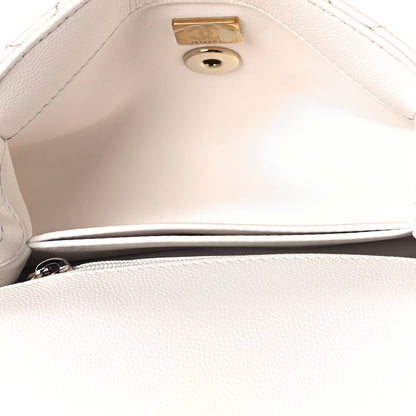 Chanel Caviar Quilted Extra Mini Coco Handle Flap White 5 of 13