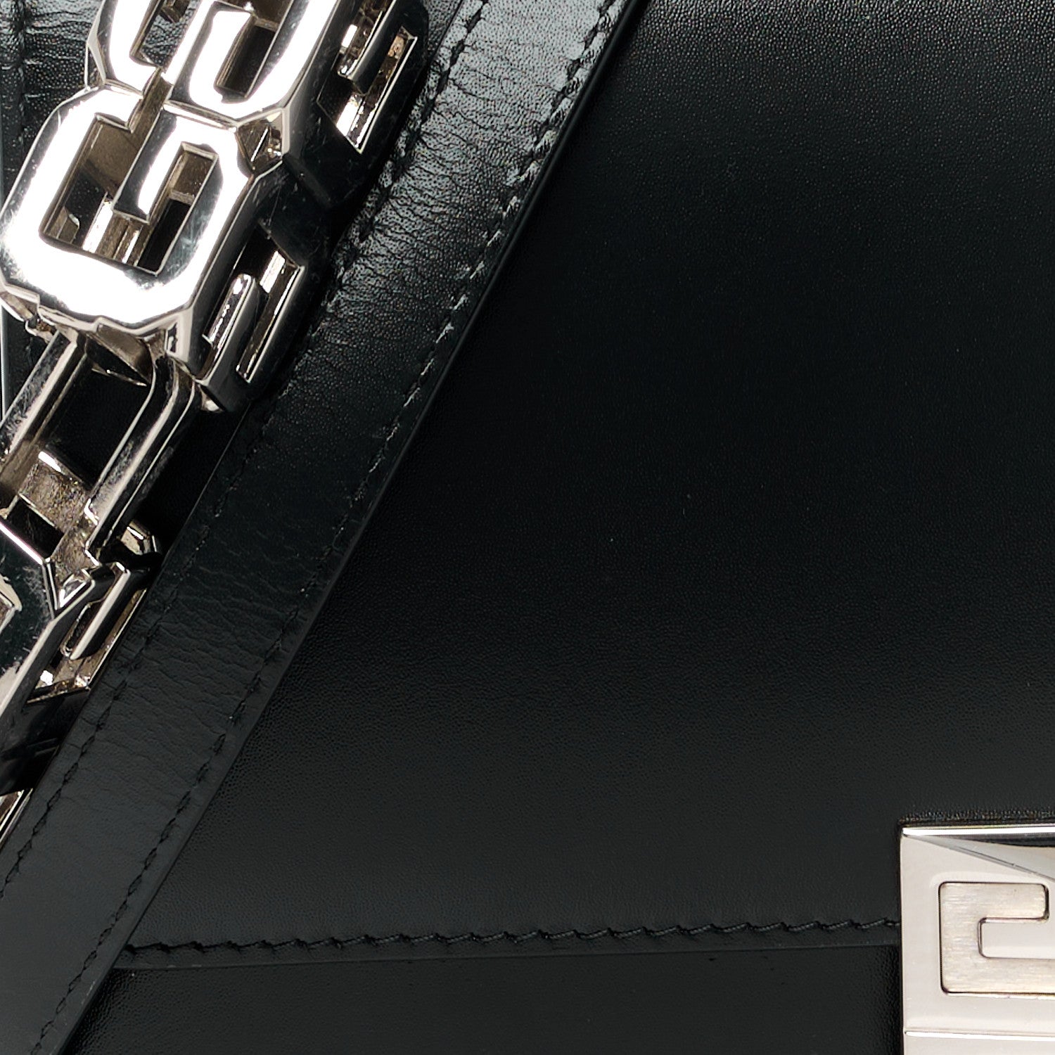 Givenchy Box Calfskin Medium 4G Cube Chain Shoulder Bag Black 10 of 16