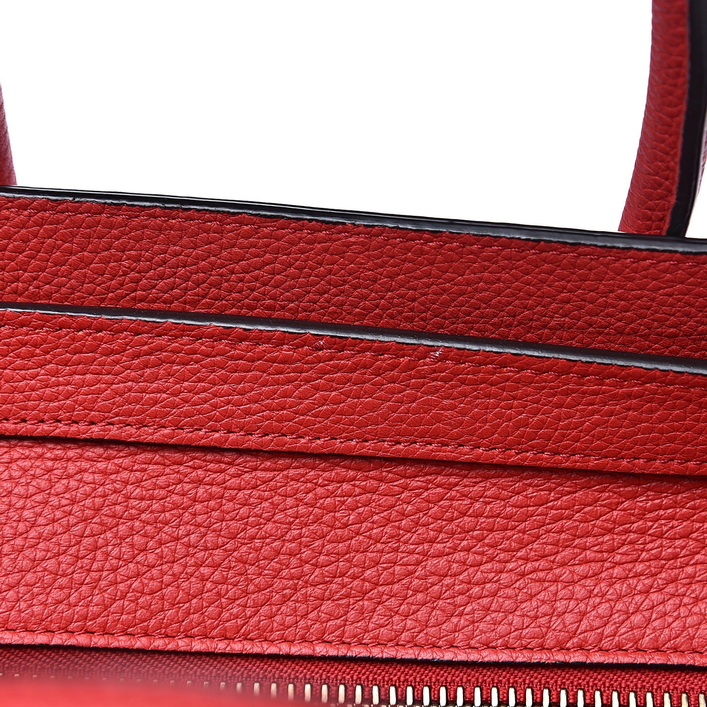Drummed Calfskin Micro Luggage Red
