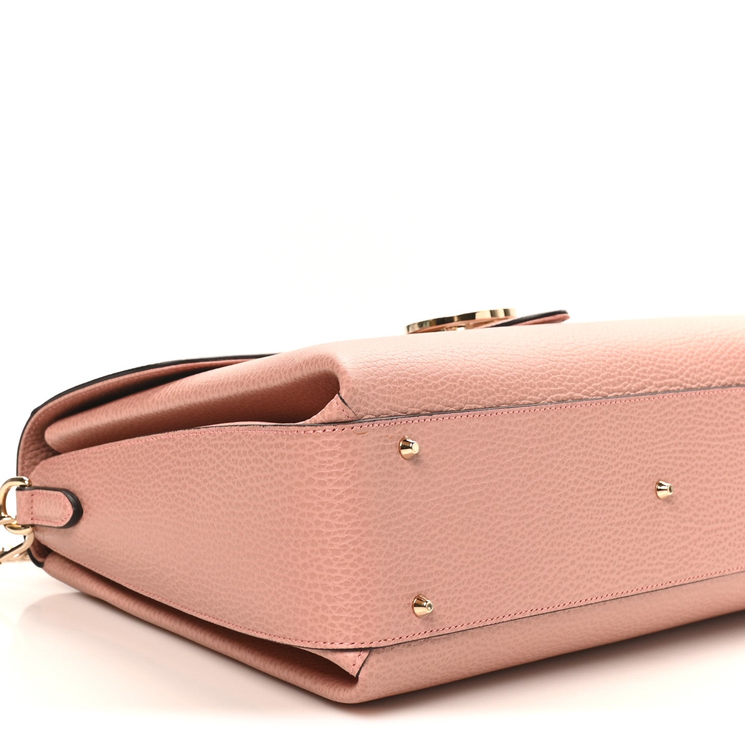 Gucci Dollar Calfskin Medium Interlocking G Top Handle Shoulder Bag Soft Pink 9 of 10