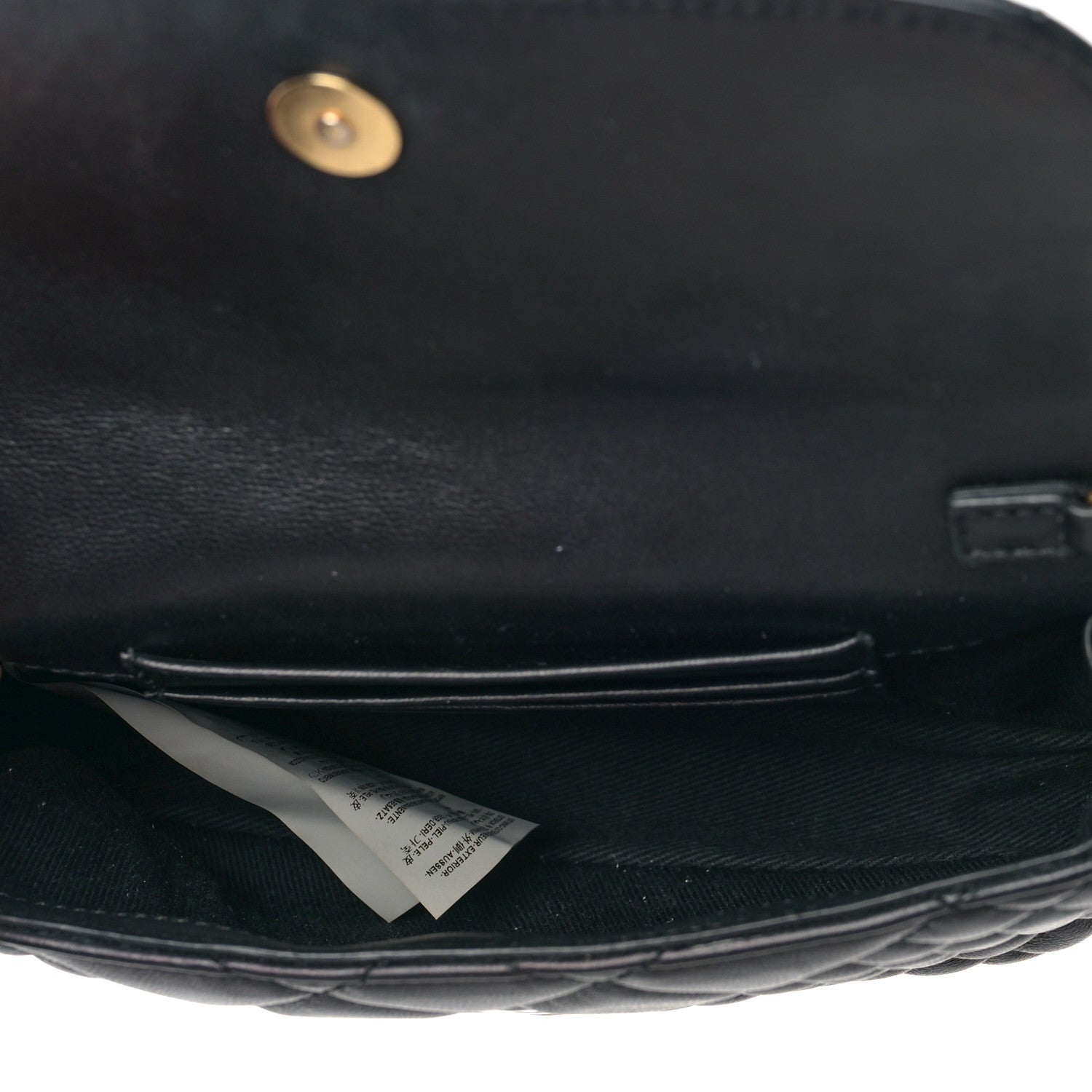 Versace Nappa Quilted Trapuntata Tribute Wallet Chain Crossbody Black 4 of 9