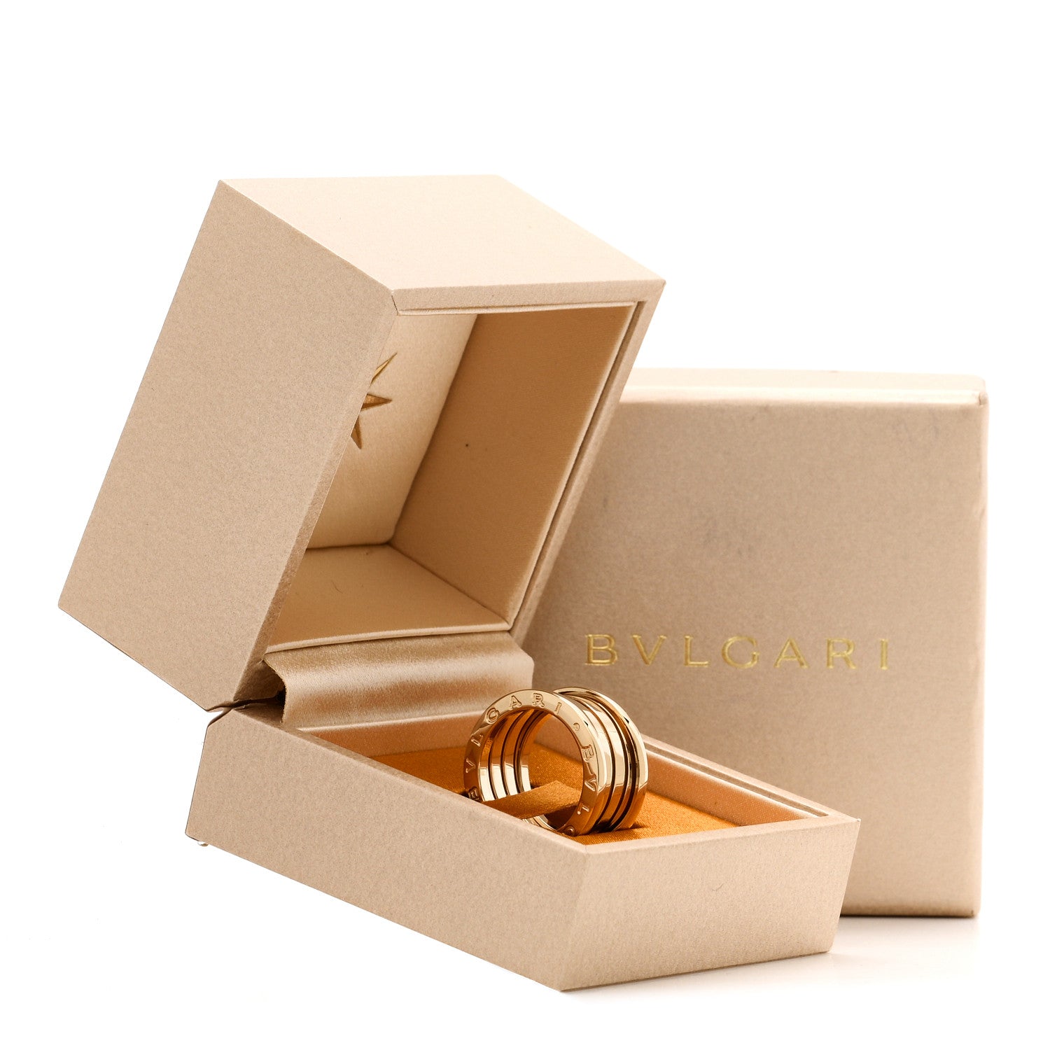Bulgari 18K Yellow Gold B.Zero1 Four-Band Ring 53 6.5 7 of 7