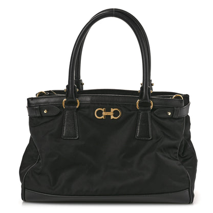 Salvatore Ferragamo Nylon Batik Small Tote Black 1 of 13
