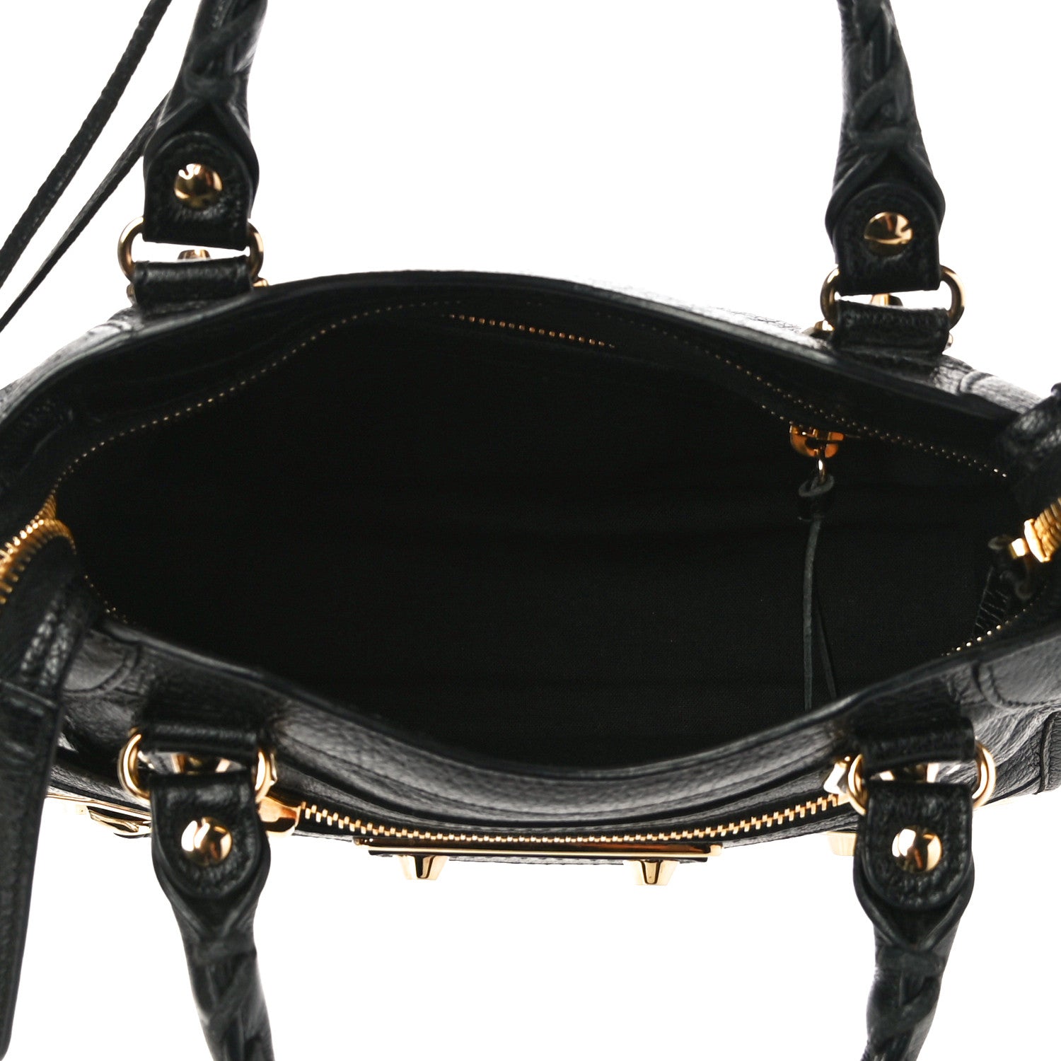 Balenciaga Chevre Gold Metallic Edge Hardware Mini City Black 5 of 10