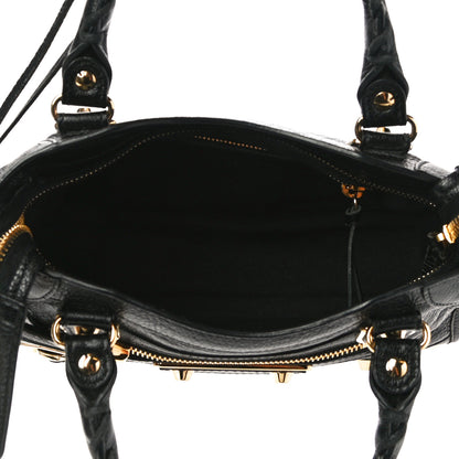 Balenciaga Chevre Gold Metallic Edge Hardware Mini City Black 5 of 10