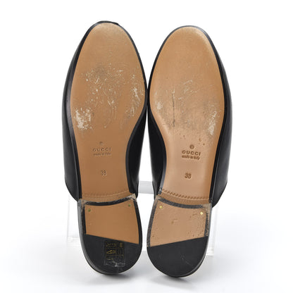 Gucci Calfskin Flower Embroidered Womens Princetown Slippers 38 Black 5 of 13