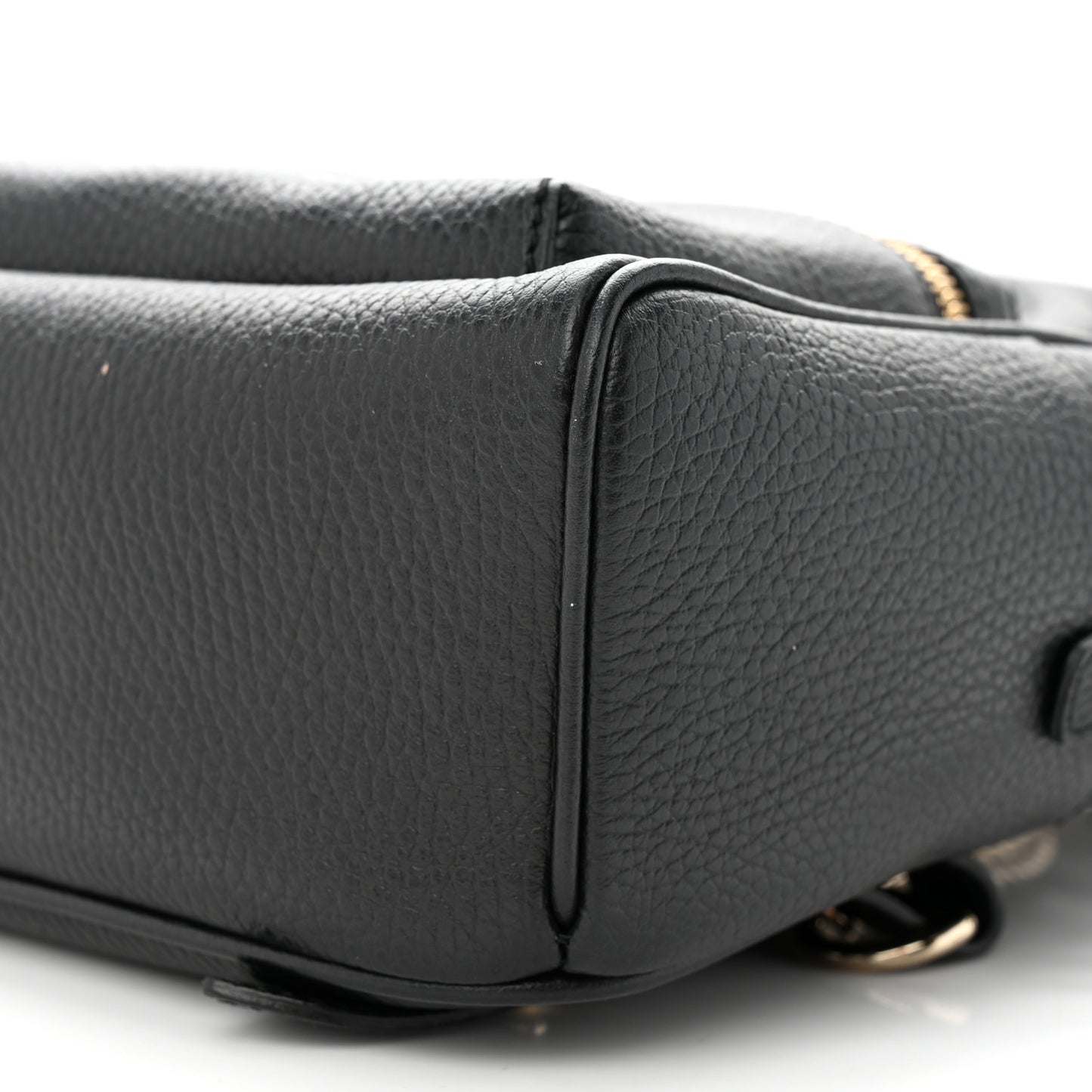 Pebbled Calfskin Soho Chain Backpack Black