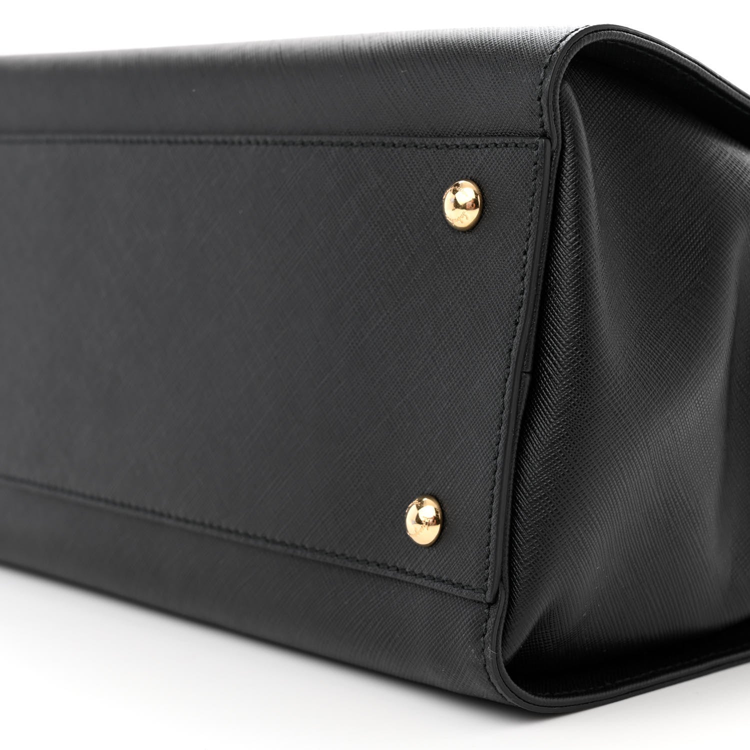 Salvatore Ferragamo Hammered Calfskin Briana Tote Black 9 of 9