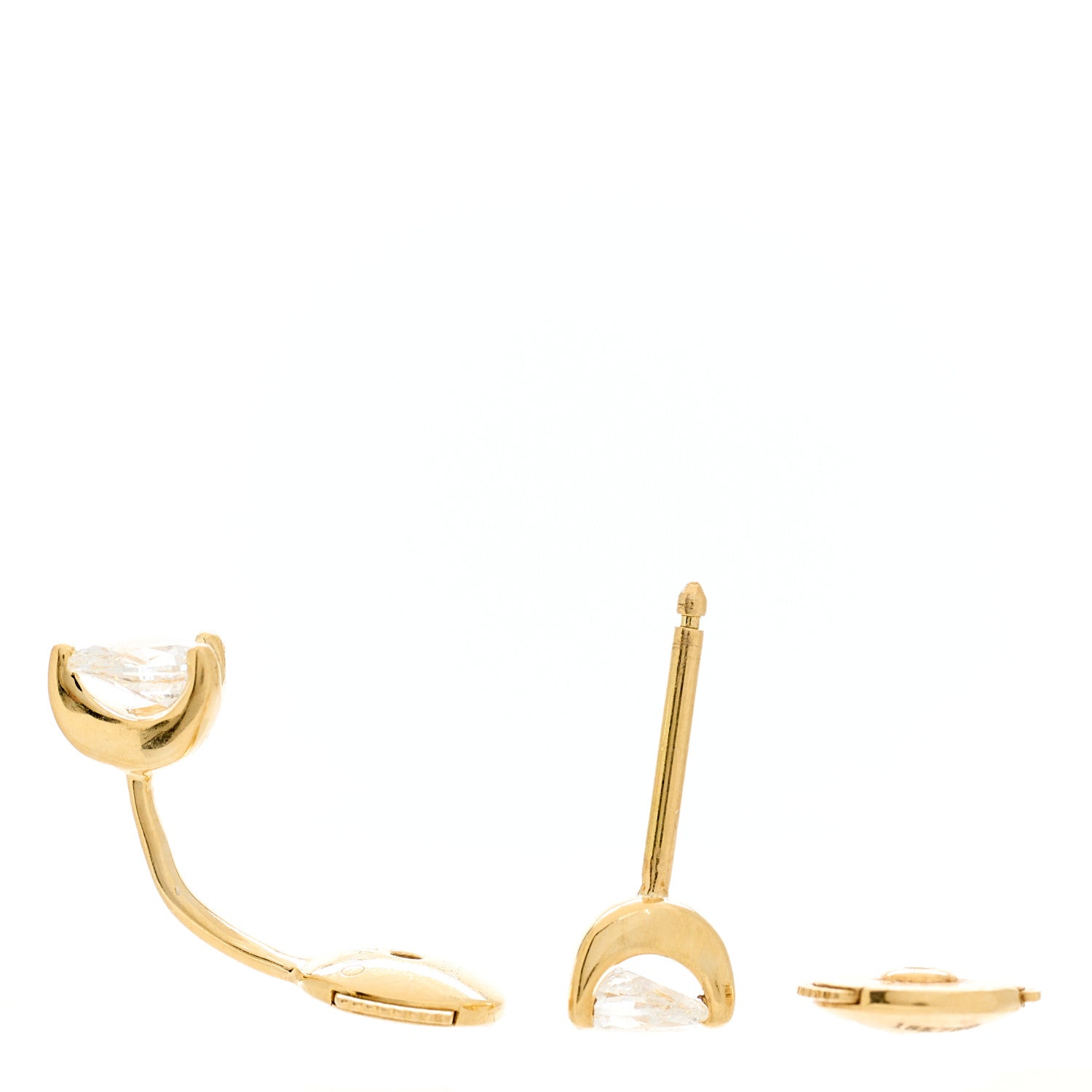 Anita Ko 18K Yellow Gold Diamond Pear Orbit Earring 4 of 6