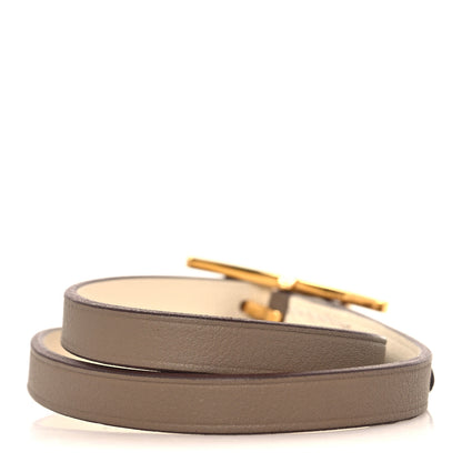 Hermes Swift Behapi Double Tour Bracelet T3 Etoupe Nata 3 of 5