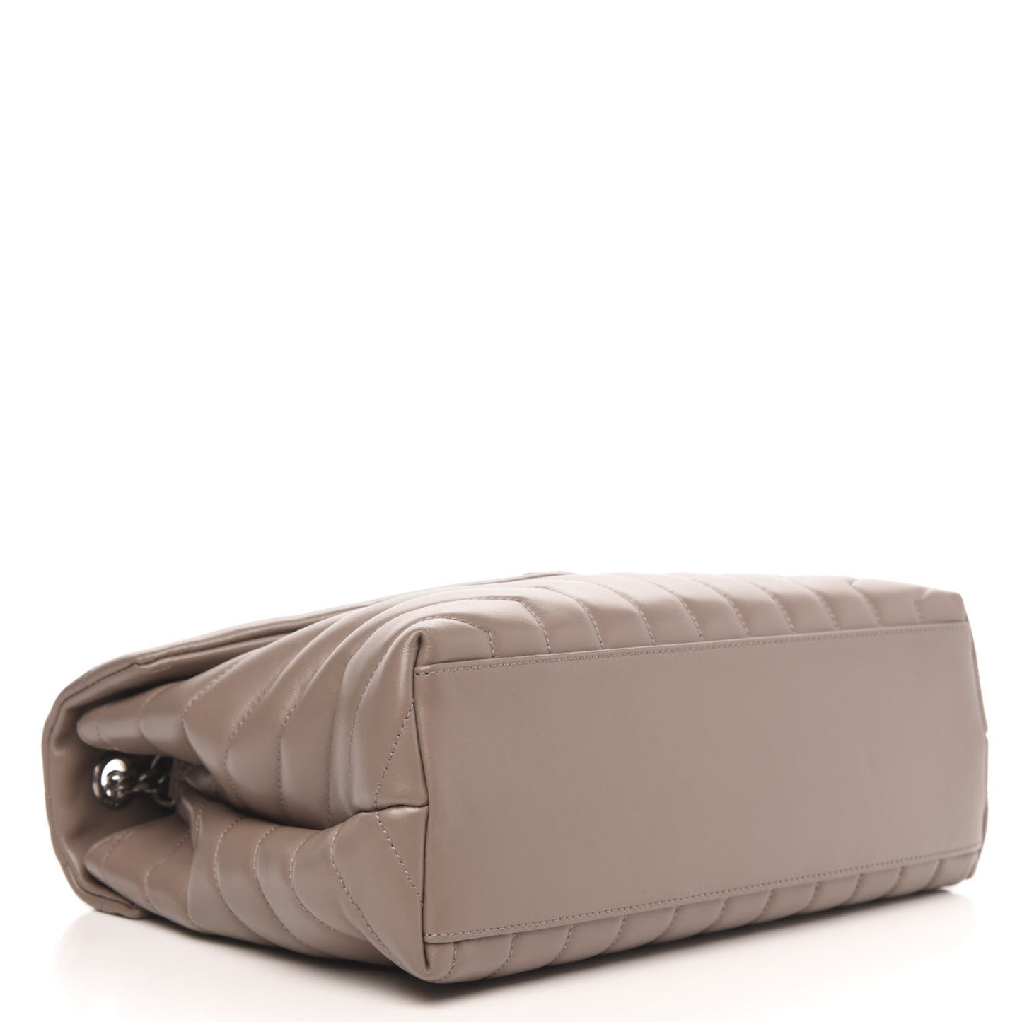 Calfskin Y Quilted Monogram Medium Loulou Chain Satchel Dark Beige
