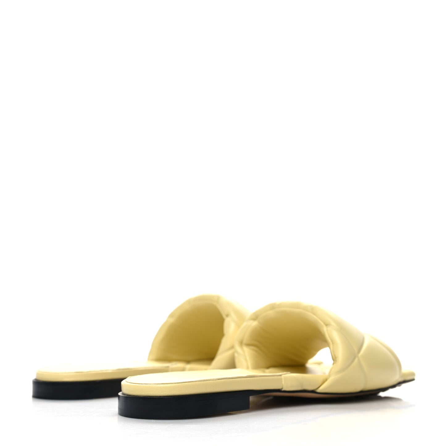 Nappa Quilted Rubber Lido Flat Sandals 37 Moon Beam