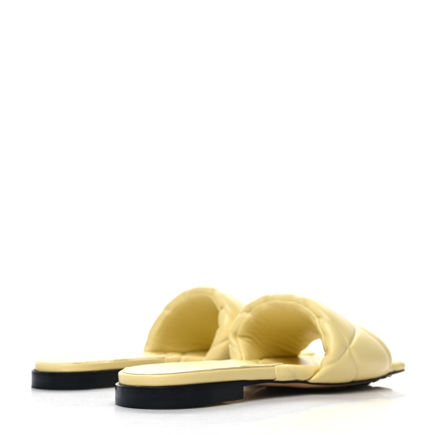 Bottega Veneta Nappa Quilted Rubber Lido Flat Sandals 37 Moon Beam 4 of 7