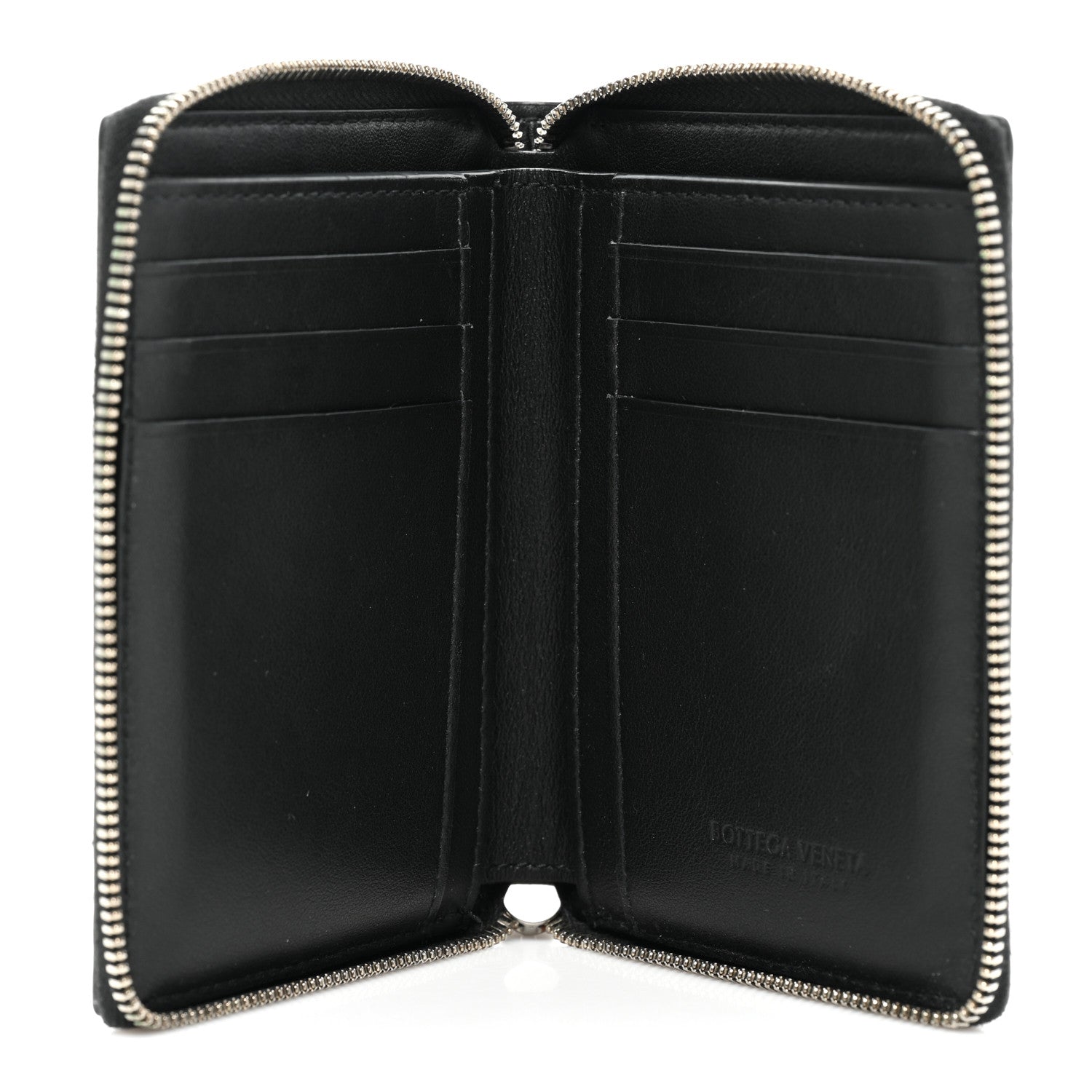 Bottega Veneta Nappa Maxi Intrecciato Zip Around Wallet Black 6 of 11