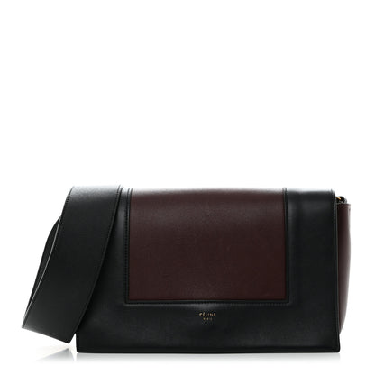 Celine Shiny Smooth Calfskin Medium Frame Shoulder Bag Steel Blue Plum 1 of 12