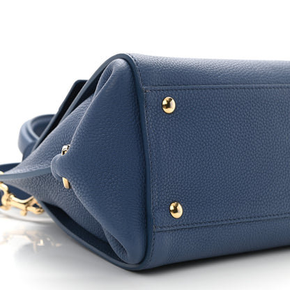 Salvatore Ferragamo Grained Calfskin Sofia Satchel Blue 9 of 13