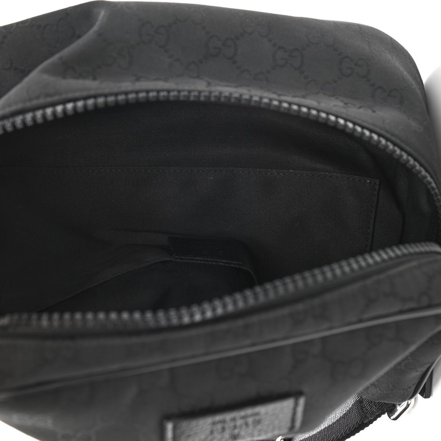 Nylon Monogram Fanny Pack Belt Bag Black