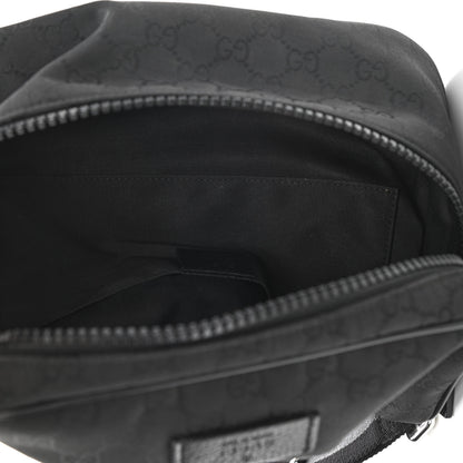 Gucci Nylon Monogram Fanny Pack Belt Bag Black 5 of 10