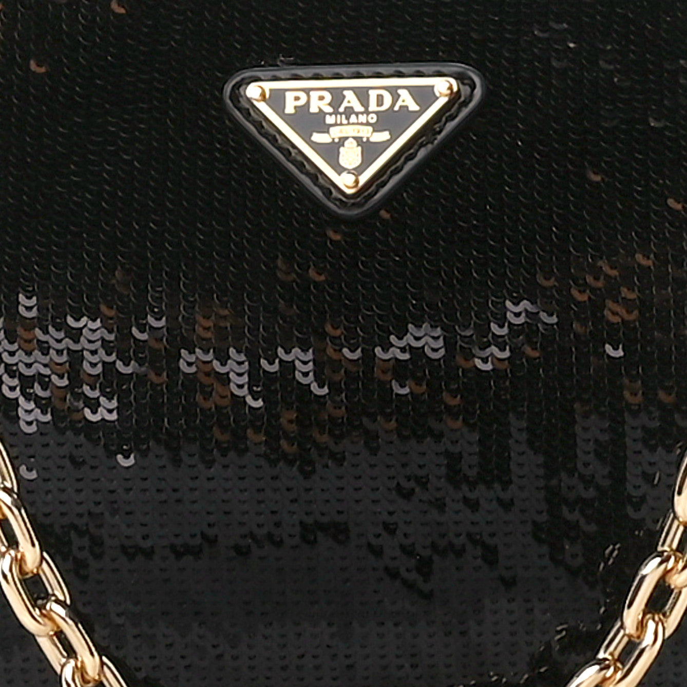 Prada Sequin Mini Re-Edition 2000 Shoulder Bag Black 8 of 10