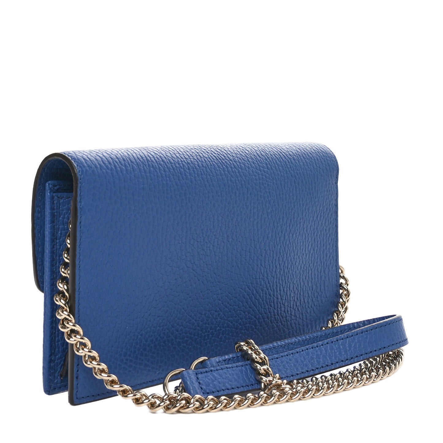 Dollar Calfskin Interlocking G Chain Wallet Caspian