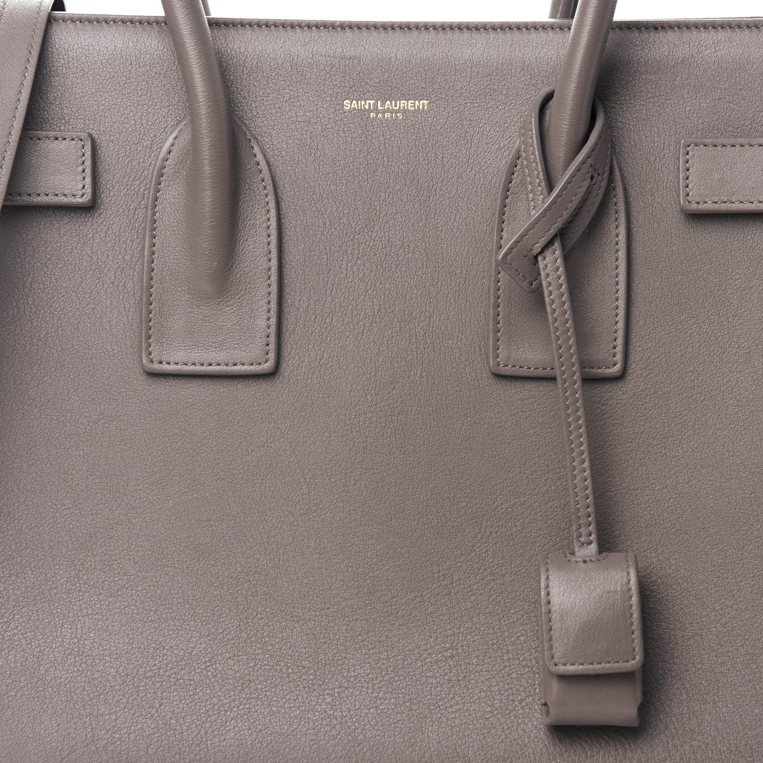Saint Laurent Grained Calfskin Small Sac De Jour Fog 8 of 20