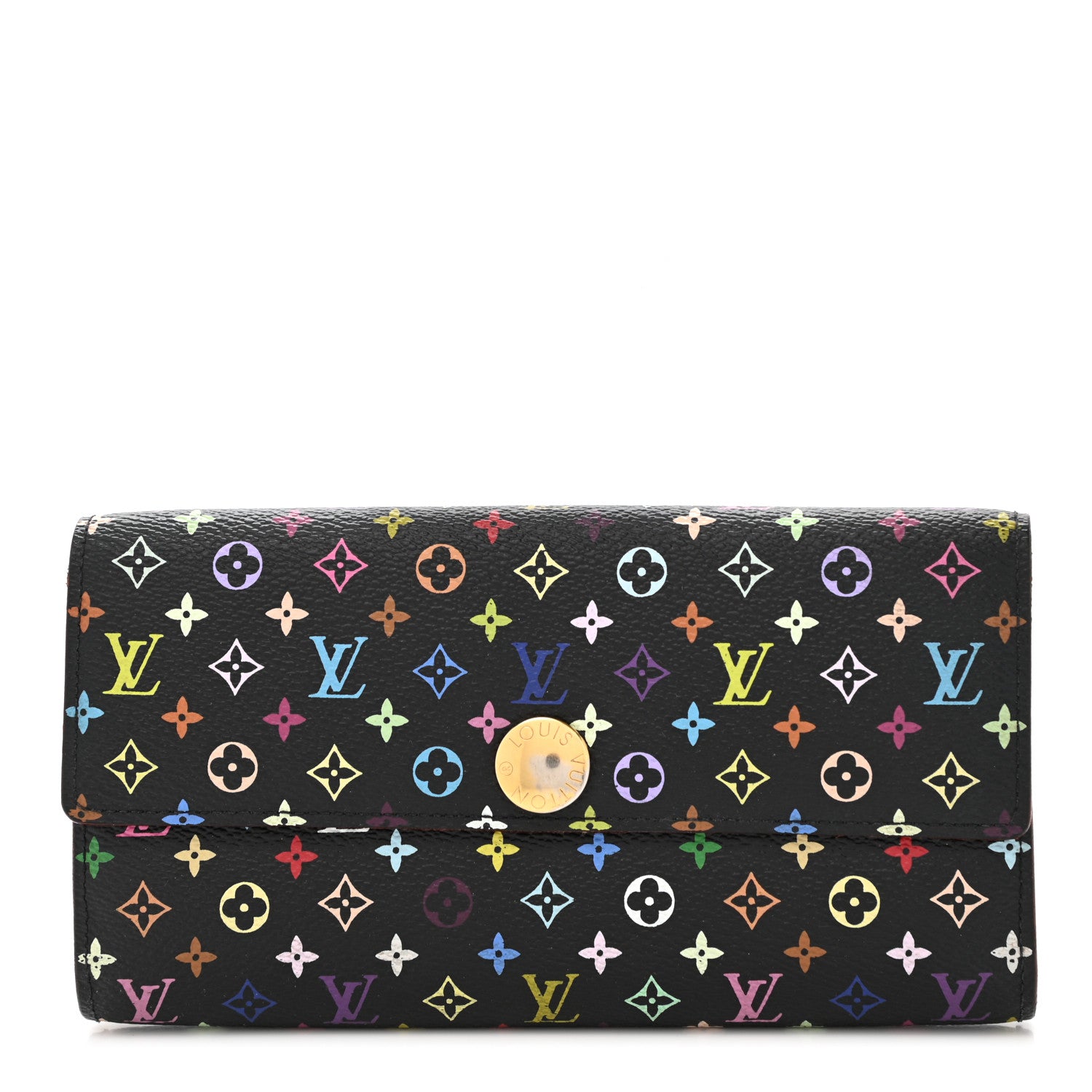 Louis Vuitton Monogram Multicolor Sarah Wallet Black Grenade 1 of 9