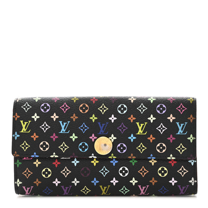 Louis Vuitton Monogram Multicolor Sarah Wallet Black Grenade 1 of 9