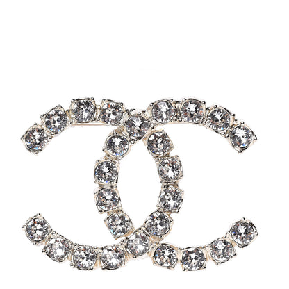 Chanel Crystal CC Brooch Gold 1 of 5