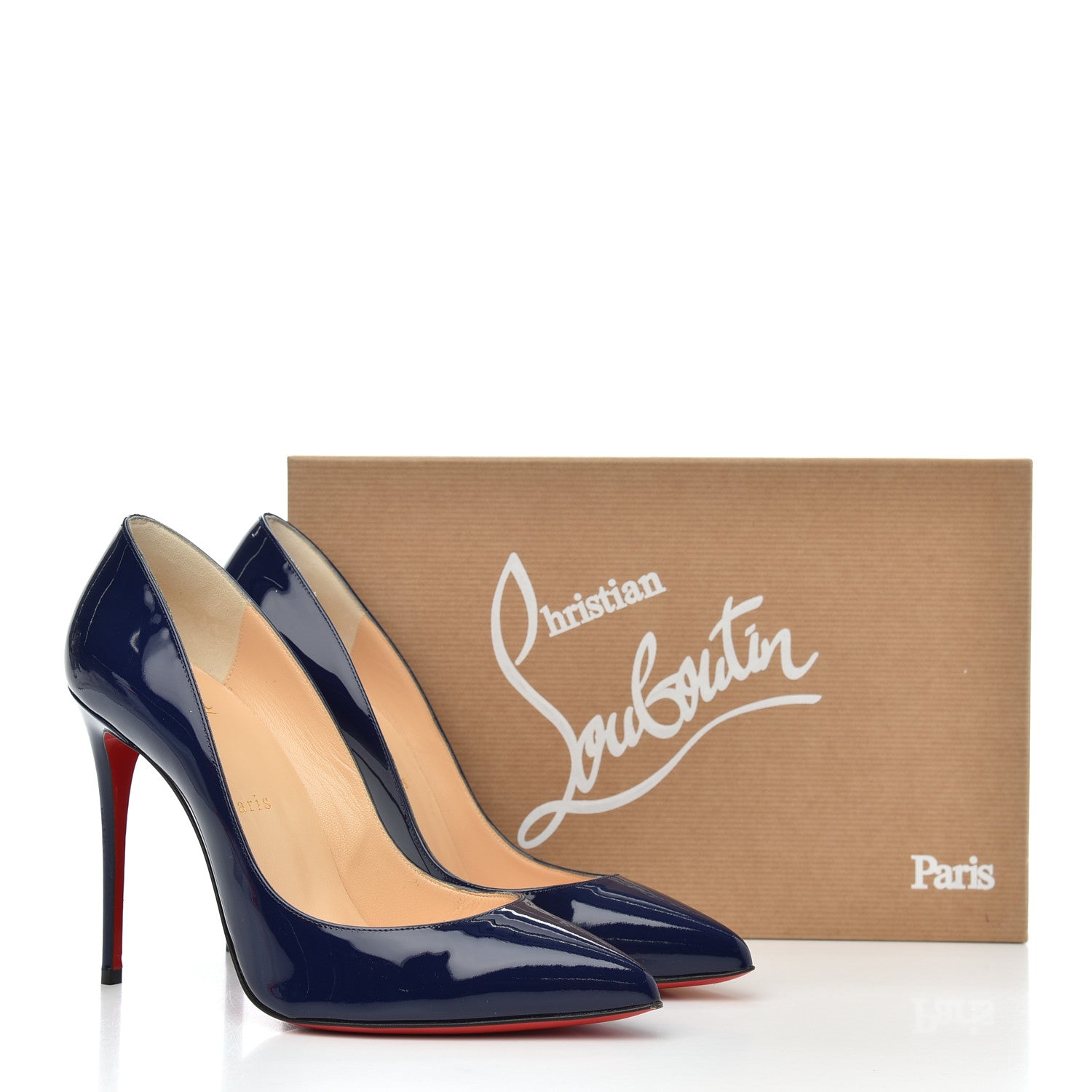 Christian Louboutin Patent Pigalle Follies 100 Pumps 38 China Blue 10 of 10