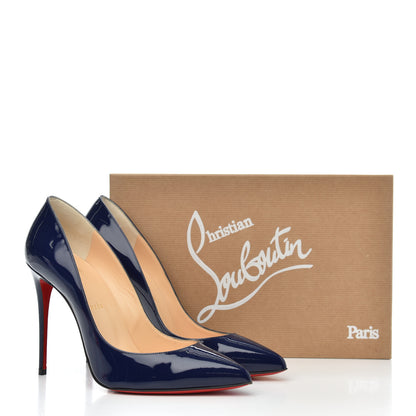 Christian Louboutin Patent Pigalle Follies 100 Pumps 38 China Blue 10 of 10