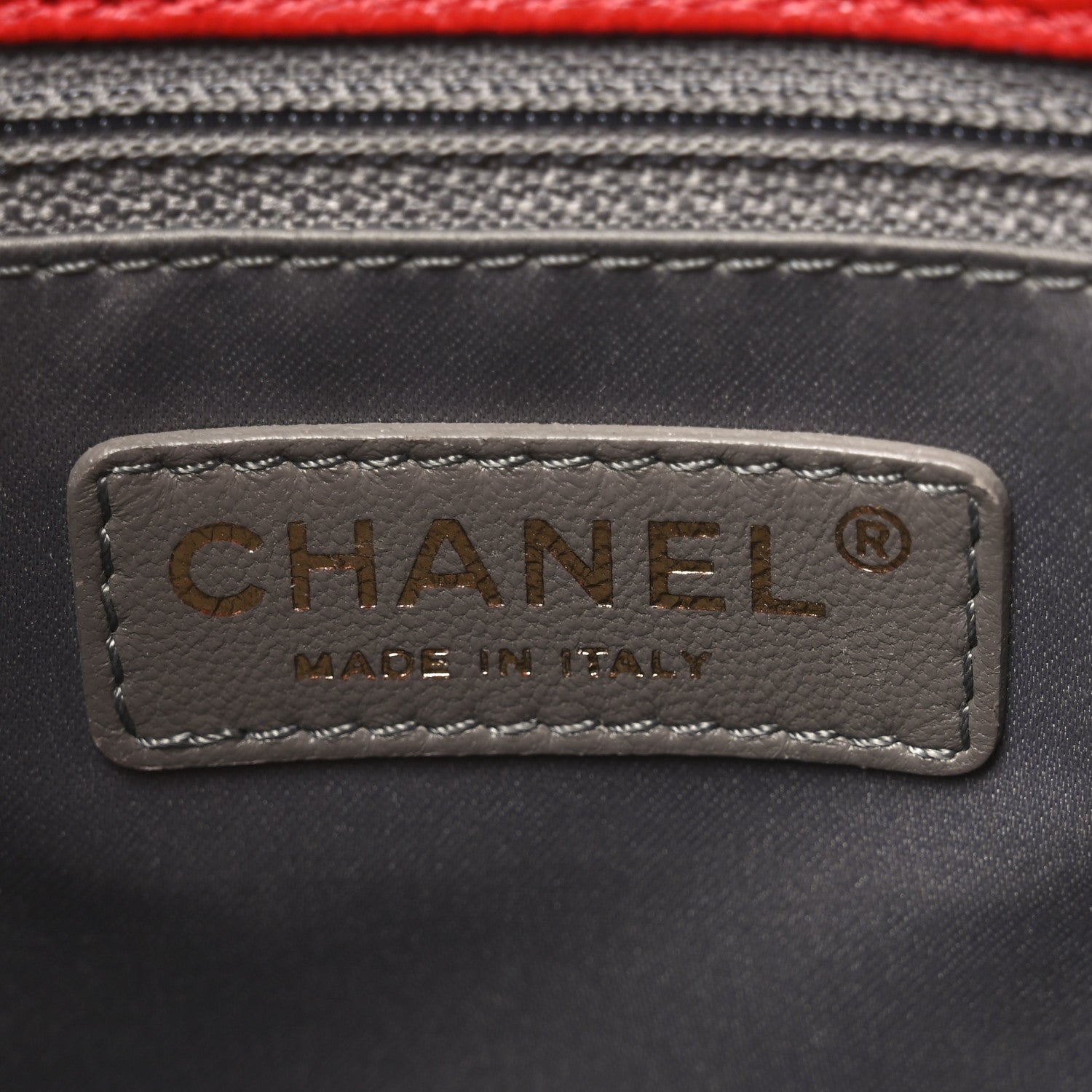 Chanel Caviar Quilted Grand Shopping Tote GST Red 7 of 10