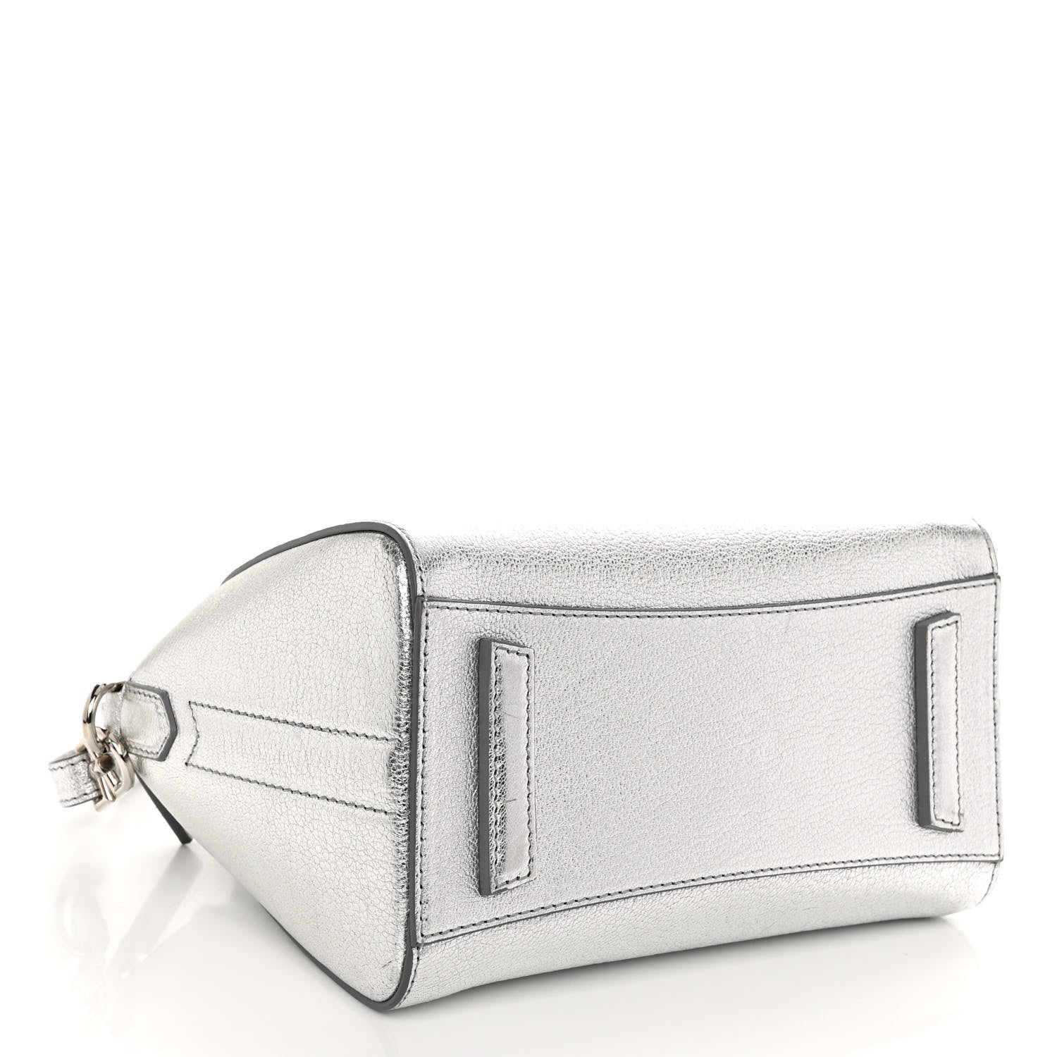 Givenchy Metallic Sugar Goatskin Mini Antigona Silver 4 of 11