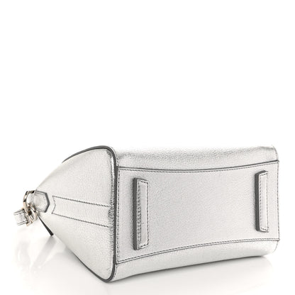 Givenchy Metallic Sugar Goatskin Mini Antigona Silver 4 of 11