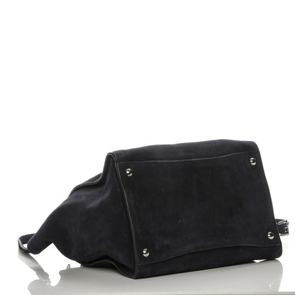 Prada Suede Scamosciato Twin Pocket Tote Blue 4 of 9