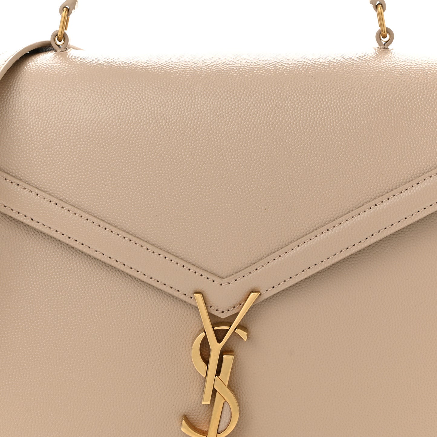 Grain de Poudre Medium Classic Monogram Cassandra Top Handle Dark Beige