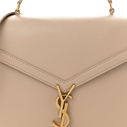 Saint Laurent Grain de Poudre Medium Classic Monogram Cassandra Top Handle Dark Beige 8 of 10