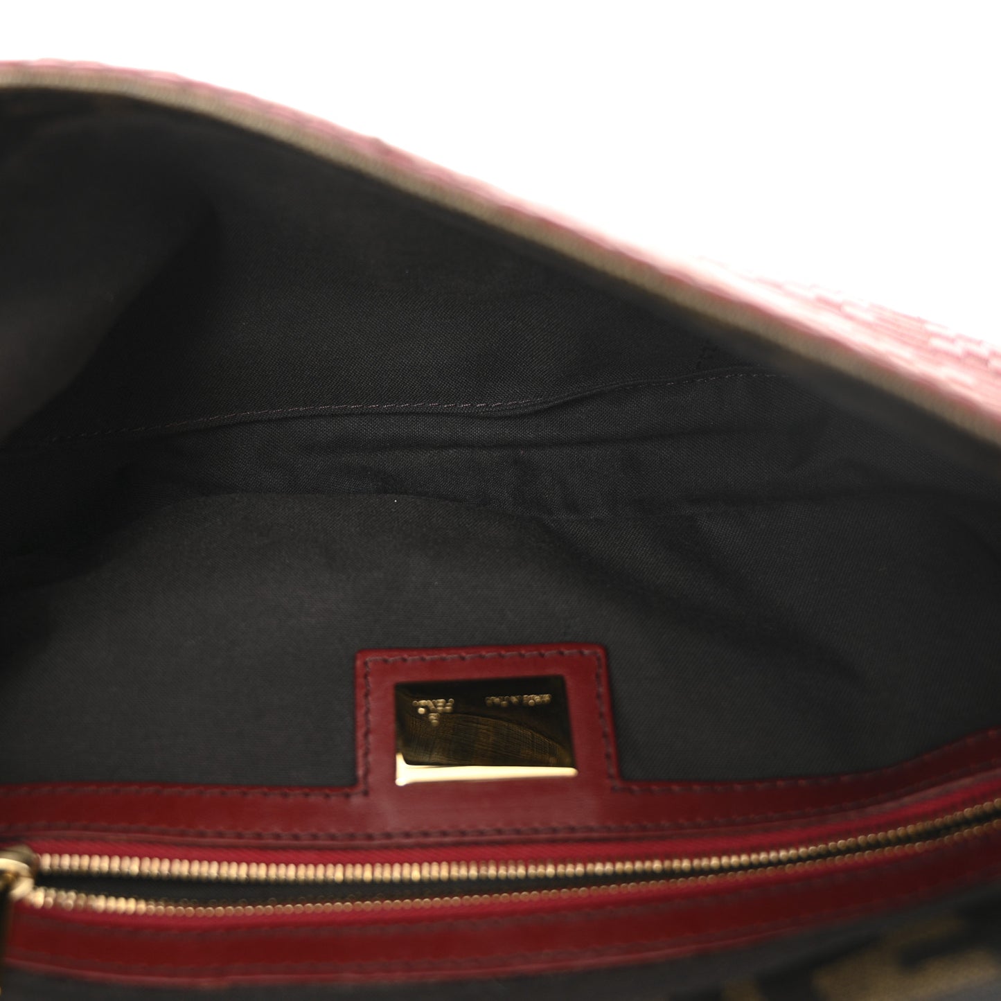 Lambskin Woven Baguette Red