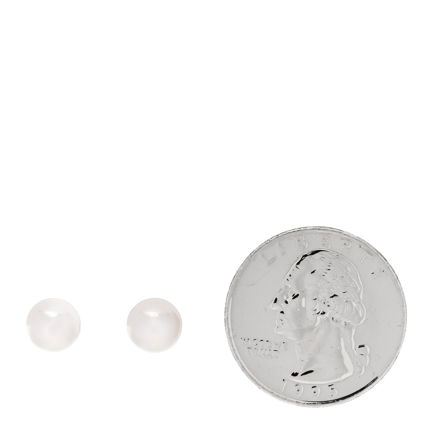 Mikimoto 18K White Gold Akoya Cultured Pearl 7-7.5mm Earrings 2 of 5