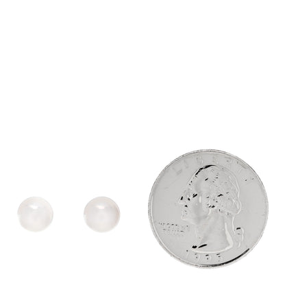 Mikimoto 18K White Gold Akoya Cultured Pearl 7-7.5mm Earrings 2 of 5