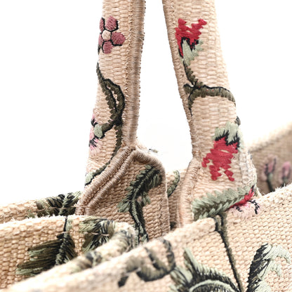 Christian Dior Raffia Embroidered Petites Fleurs Medium Book Tote Natural 11 of 12